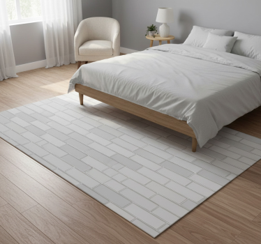 Bedroom carpet in white brick design - TenStickers
