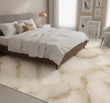 Bedroom carpet luxury white and gold marble - TenStickers
