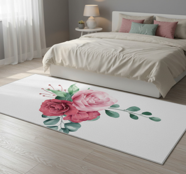 Bedroom carpet peony bouquet - TenStickers