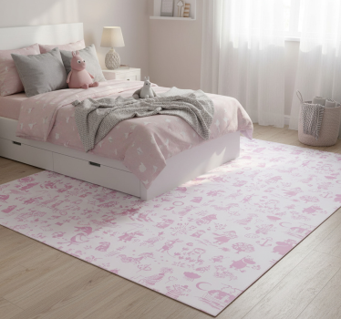 Pink moomi bedroom carpet - TenStickers