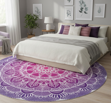 Bedroom carpet purple flower of life mandala - TenStickers