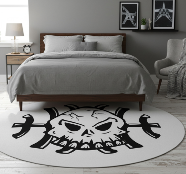 Bedroom carpet skull logo decorative vinyl - TenStickers