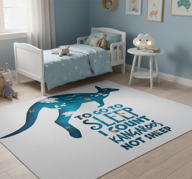 Bedroom carpet sleep count kangaroo - TenStickers