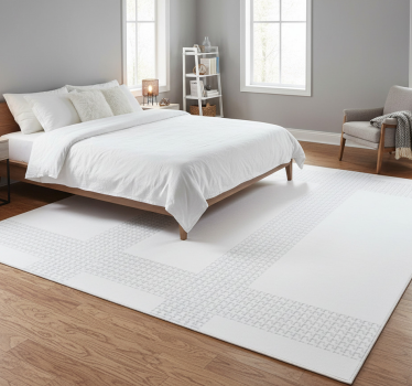 Bedroom carpet with 3d white vertical stripes - TenStickers