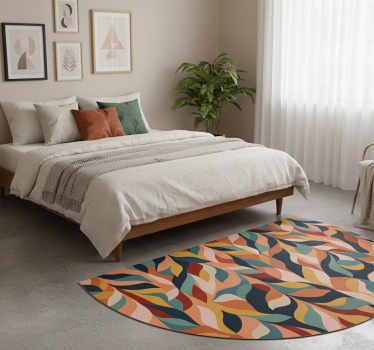 Bedroom carpet with abstract jungle vibes - TenStickers
