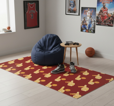 Bedroom carpet with basketball game design - TenStickers