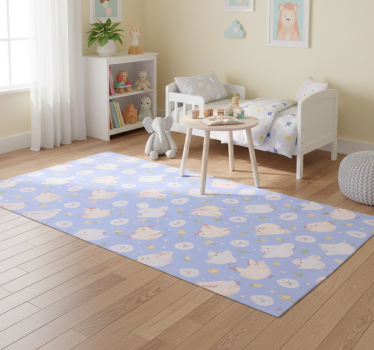 Bedroom carpet with chicken characters for kids - TenStickers