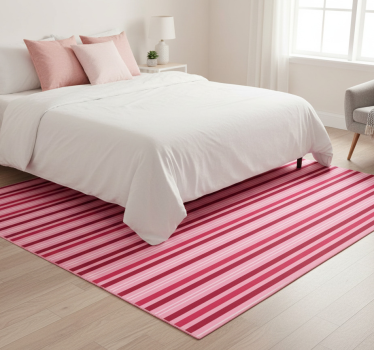 Bedroom carpet with diagonal stripe pattern - TenStickers