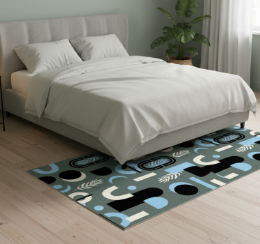 Bedroom carpet with geometric abstract design - TenStickers