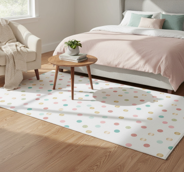 Bedroom carpet with glitter confetti polka dots - TenStickers