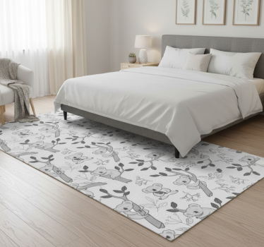 Bedroom carpet with gray koala pattern - TenStickers