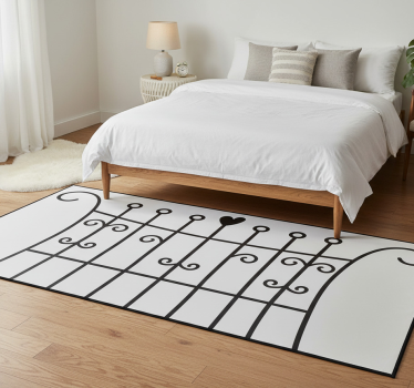 Bedroom carpet with heart fence design - TenStickers