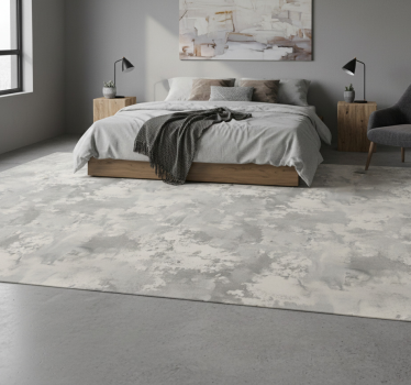 Bedroom carpet with industrial concrete look - TenStickers