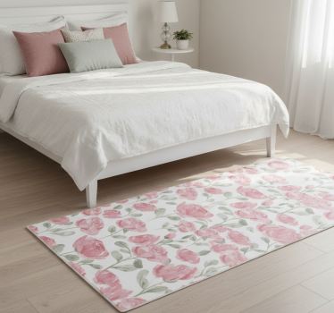 Bedroom carpet with natural vintage rose design - TenStickers