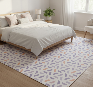 Bedroom carpet with nordic style geometric lines - TenStickers