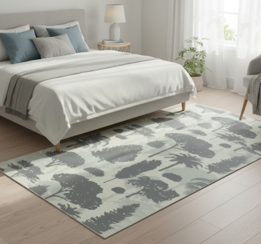 Bedroom carpet with nordic tree patterns - TenStickers