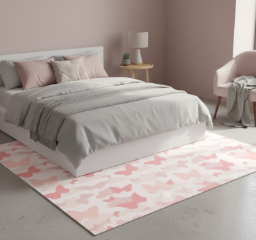 Bedroom carpet with pastel butterfly pattern - TenStickers