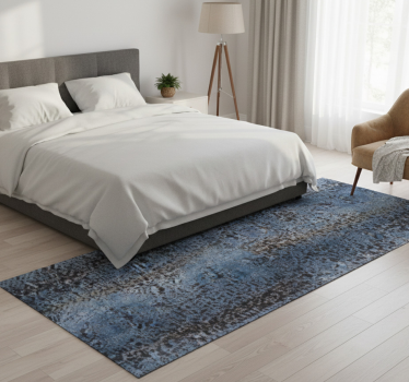 Bedroom carpet with retro design and raw pattern - TenStickers