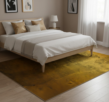 Bedroom carpet with retro golden tangled pattern - TenStickers