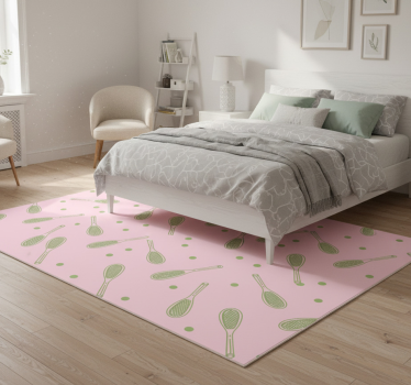 Bedroom carpet with seamless tennis racket design - TenStickers