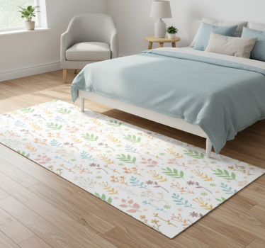 Bedroom carpet with simple symbols on white - TenStickers