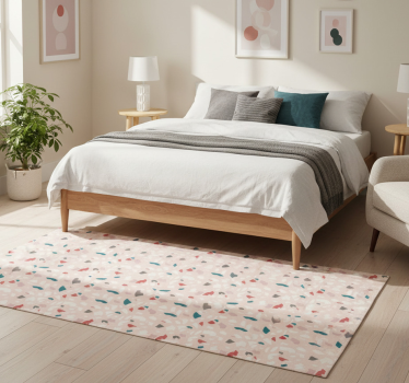 Bedroom carpet with terrazzo effect design - TenStickers