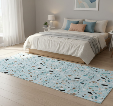 Bedroom carpet with terrazzo style design - TenStickers