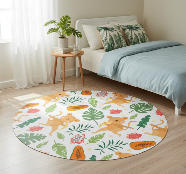 Bedroom carpet with tropical monkey in branches - TenStickers