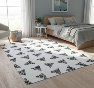 Bedroom carpet with unique distressed pieces pattern - TenStickers