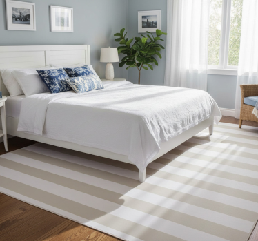 Bedroom carpet with vertical stripes hamptons pattern - TenStickers