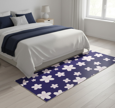 Bedroom carpet with vintage plum blossom design - TenStickers