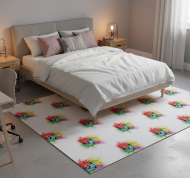 Bedroom carpet with white trooper heads pattern - TenStickers