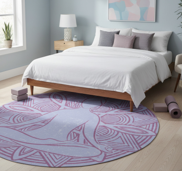 Bedroom carpet yoga lotus flower - TenStickers