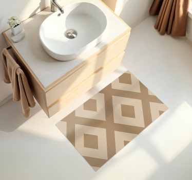 Beige fabric imitation bathroom mat - TenStickers