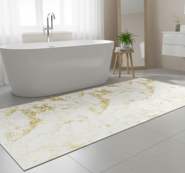 Beige marble onyx texture bathroom mat - TenStickers