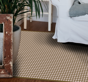 Beige squares geometric vinyl carpets - TenStickers