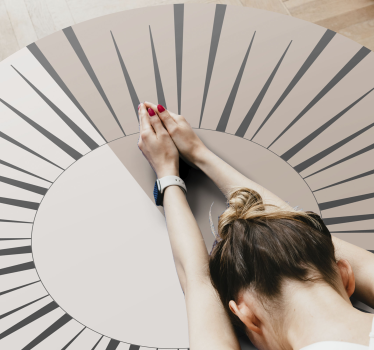Beige sun watch mosaic vinyl flooring - TenStickers