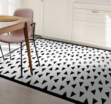 Black and White Triangles geometric vinyl carpets - TenStickers