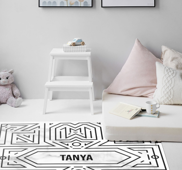 Art Déco maze teenage bedroom rug - TenStickers