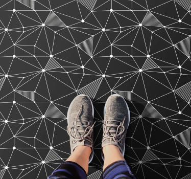 Black irregular shape contemporary rugs - TenStickers
