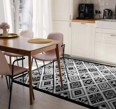 Black tile square mat - TenStickers