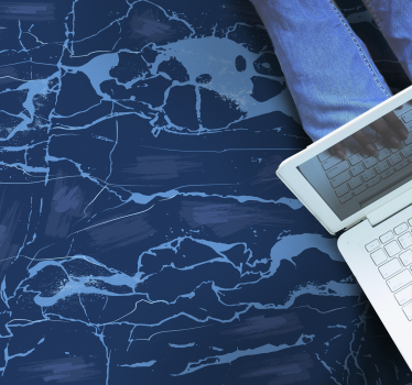 Blue marble contemporary rugs - TenStickers