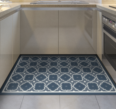 Blue mosaic pattern mosaic vinyl flooring - TenStickers