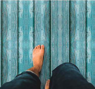 Blue wood texture  effect vinyl flooring - TenStickers