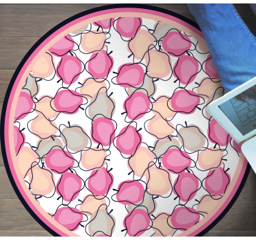 Blush fruit arrangement kitchen mat - TenStickers