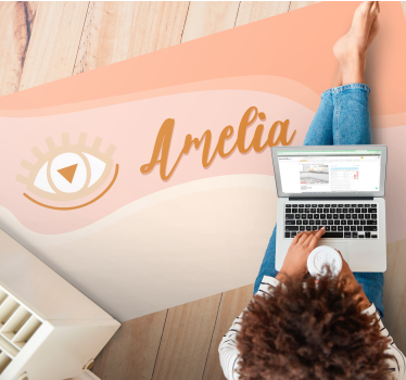 Custom Eye Name Design customized mats - TenStickers