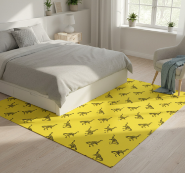 Brachiosaurus symbols on yellow bedroom carpet - TenStickers