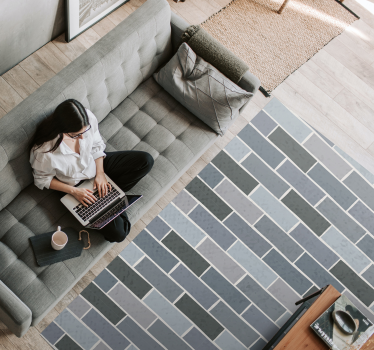 Brickwork Pattern texture rug - TenStickers
