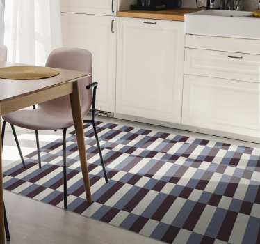 Brown and white squares mosaic vinyl flooring - TenStickers