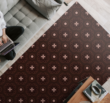 Brown mandala pattern mandala mat - TenStickers